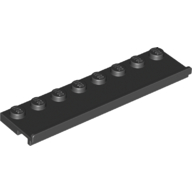 Lego Plate Special 2 x 8 with Door Rail / Black