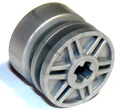 Wheel 18mm x 14mm with Axle Hole, Fake Bolts and Shallow Spokes