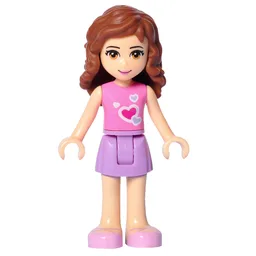 Olivia - Dark Pink Top, Medium Lavender Skirt