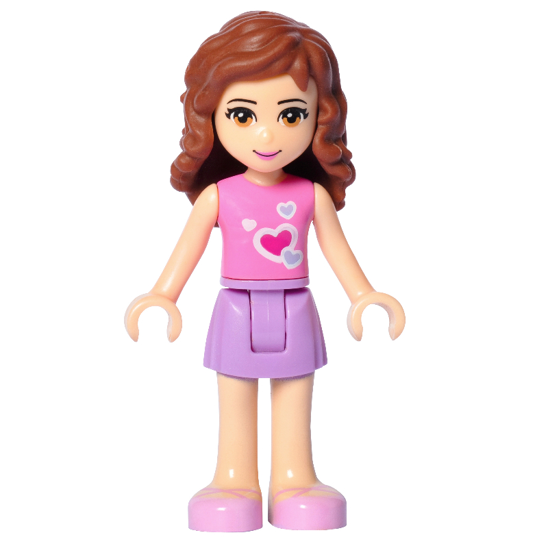 Lego Olivia - Dark Pink Top, Medium Lavender Skirt