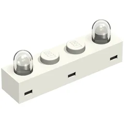 Light Brick 1 x 4 [Two Bulbs] / White