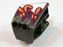 Technic, Panel RC Car Mudguard Front, Right with Flame Pattern (Sticker) - Set 8676