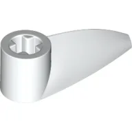 Technic Tooth 1 x 3 with Axle Hole [Hollow Underside] / White