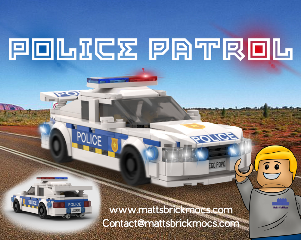 Lego Police Patrol Car 8 stud