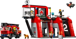 Fire Station with Fire Truck