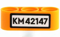 Technic, Liftarm Thick 1 x 3 with 'KM 42147' Pattern (Sticker) - Set 42147