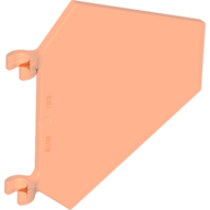 Lego Flag 5 x 6 Hexagonal with U Clips / Trans-Neon Orange