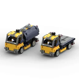 42147 - Tank and Flatbed Truck