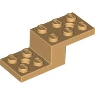 Bracket 5 x 2 x 1 1/3 with Holes, Pin Bottom / Warm Tan