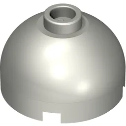 Brick Round 2 x 2 Dome Top, Hollow Stud / Flat Silver