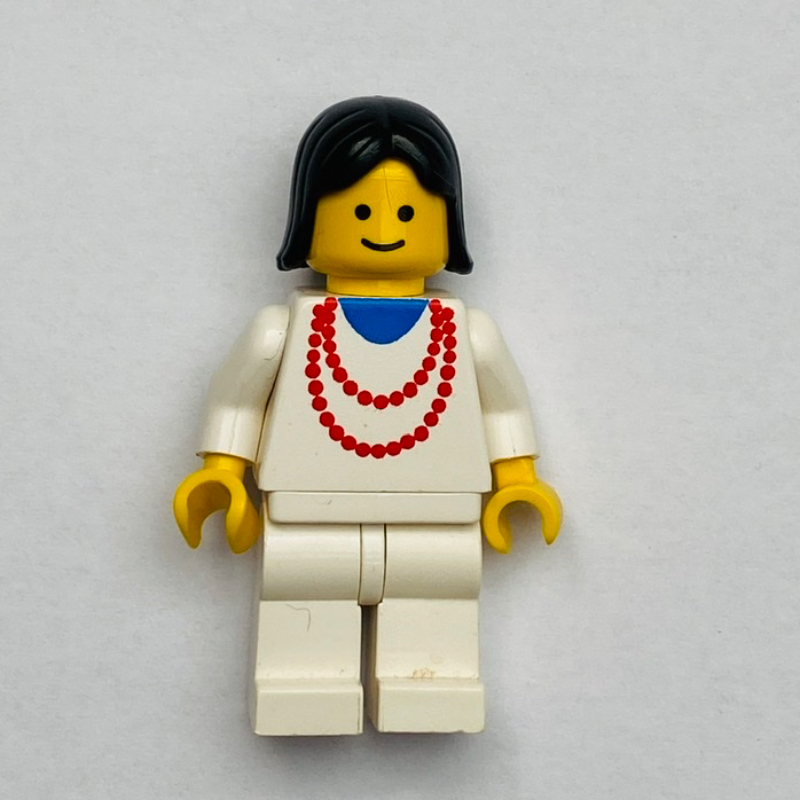Lego Woman - White Torso, Red Necklace, White Legs