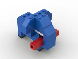 6370 Elephant with tree trunk