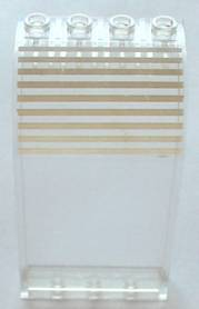 Lego Panel 3 x 4 x 6 Curved Top with White Lines Pattern (Sticker) - Sets 6376 / 10037