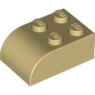 Lego Brick Curved 2 x 3 / Tan