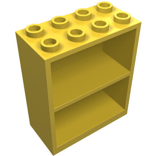 Lego Homemaker Bookcase/Cupboard 2 x 4 x 4 / Yellow