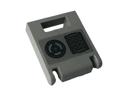 Container, Box 2 x 2 x 2 Door with Slot with Gray Keyboard and Wheel Pattern (Sticker) - Set 76150
