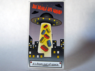Lego Glass for Window 1 x 4 x 6 with 'The Bricks are Coming' Movie Poster Pattern (Sticker) - Set 10184