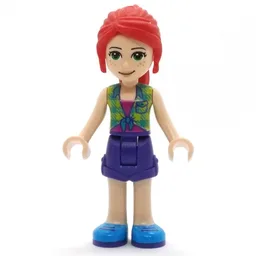 Mia - Bright Green Top, Medium Lavender Skirt