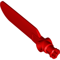 Lego Technic Rotor Blade Small with Hole and Axle Connector End / Red