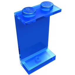 Panel 1 x 2 x 3 - Solid Studs / Trans-Dark Blue