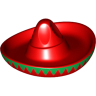 Lego Hat Sombrero with Green Print around Brim