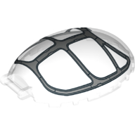 Lego Windscreen 8 x 6 x 2 1/3 Bubble Canopy with Handle with Silver Frame, 6 Windows Print