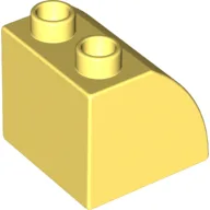 Duplo Brick 2 x 2 x 1 1/2 with Curved Top / Bright Light Yellow