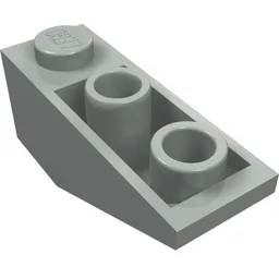 Brick Sloped Inverted 34° 3 x 1 without Internal Stopper / Light Gray