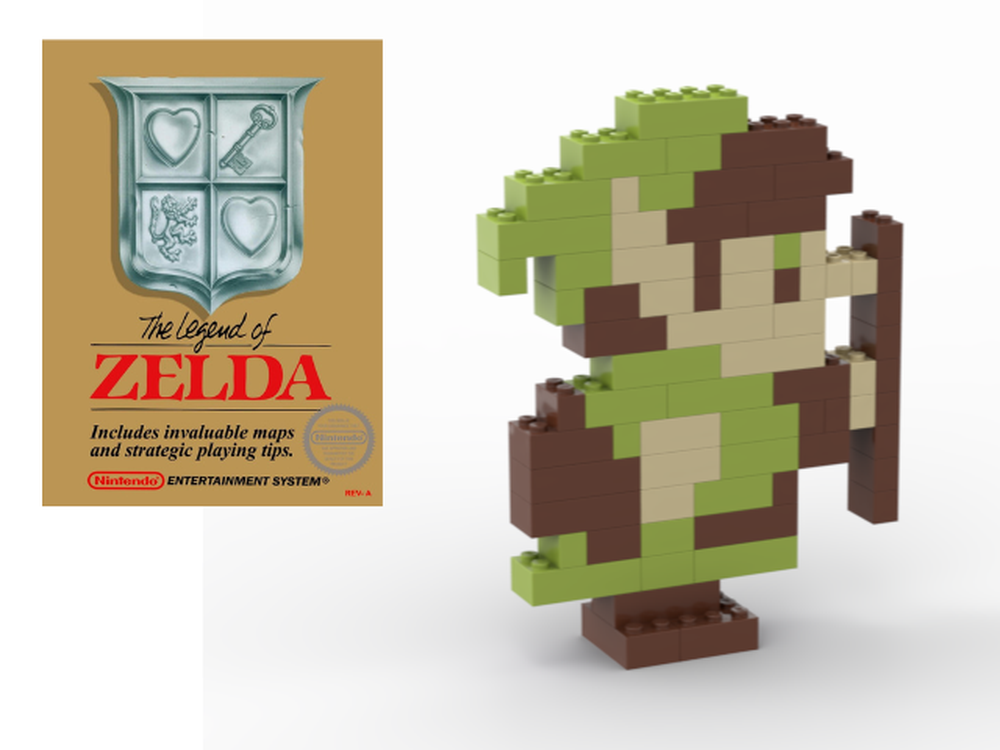 Lego 8-bit Link NES Sprite (Side)