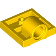 Plate Special 2 x 2 with 1 Pin Hole [Complete Underside Rib] / Yellow