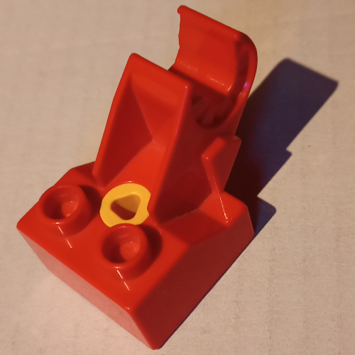 Lego Duplo Toolo Brick with Screw 2 x 2, with Angled Arm with Clip / Red