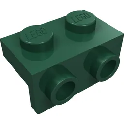 Bracket 1 x 2 - 1 x 2 / Dark Green