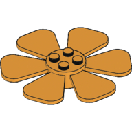 Lego Propeller 6 Blade Fan 8 x 8 / Medium Orange