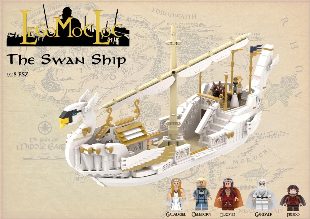 Lego Lothlorien Swan Ship