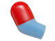 Lego Arm, Right with Molded Red Short Sleeve  Pattern