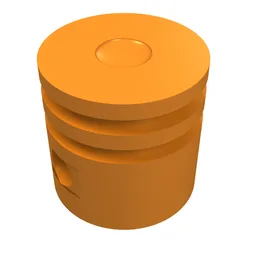 Technic Engine Piston Round / Orange