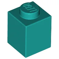 Brick 1 x 1 / Dark Turquoise