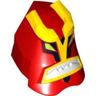 Large Figure Head, Jet Ray with Yellow Brow Print / Red