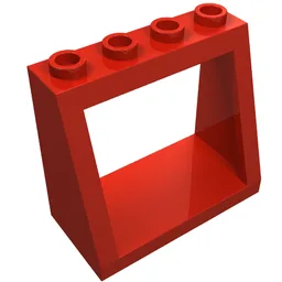 Windscreen 2 x 4 x 3 Frame with Hollow Studs / Red