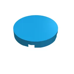 Tile Round 2 x 2 with Bottom Stud Holder / Dark Azure