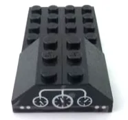 Stickered Assembly 8 x 4 x 1 1/3 with White Control Panel with Gauges and Buttons Pattern (Sticker) - Set 7730