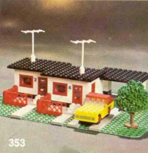 Lego Terrace House with Car and Garage