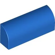 Brick Curved 1 x 4 x 1 1/3 No Studs / Blue