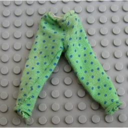Scala, Trousers / Pants with Blue Dots Print / Medium Green