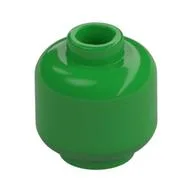Minifig Head [Plain] [Hollow Stud] / Bright Green