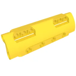 Technic Panel Curved 11 x 3 with 10 Pin Holes through Panel Surface / Yellow