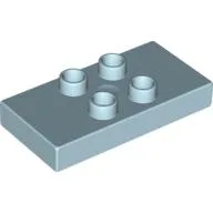 Duplo Plate 2 x 4 x 1/2 with 4 Center Studs [Thick] / Light Blue