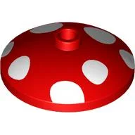 Dish 3 x 3 Inverted [Radar] with White Dots / Mushroom Print