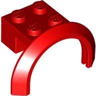 Wheel Arch, Mudguard 4 x 2 1/2 x 2 with 2 x 2 Plate / Red
