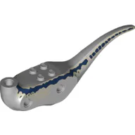 Animal Body Part, Dinosaur, Raptor Body with Blue Lines and Spots / Light Bluish Gray
